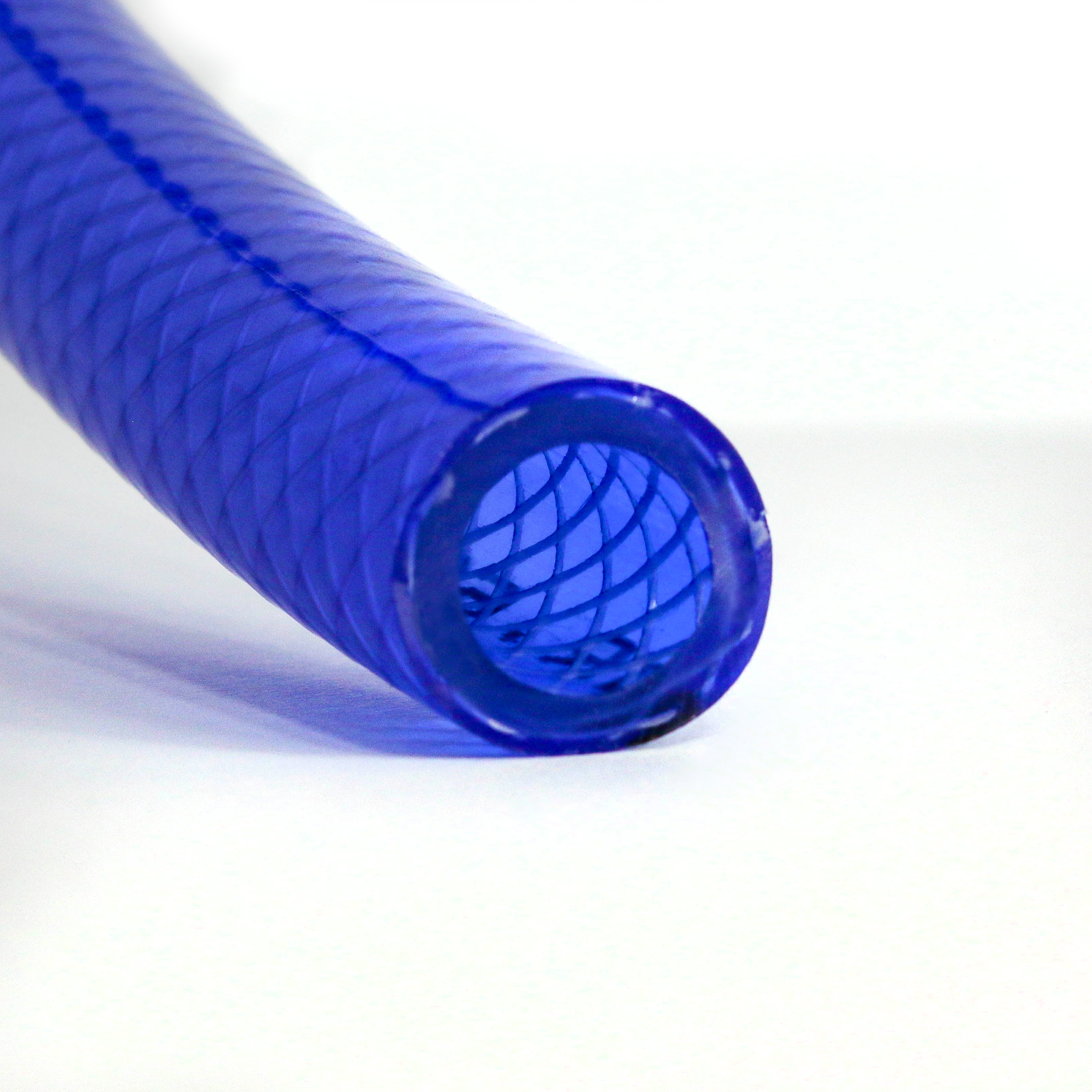 PVC-Gewebeschlauch blau-transparent